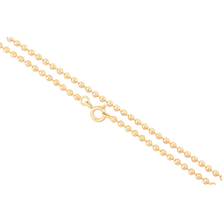 Ланцюжок Xuping Позолота 18K «Плетіння Перлина» довжина 44см х 2мм фото №10 Ланцюжок Xuping Позолота 18K «Плетіння Перлина» довжина 44см х 2мм фото №10