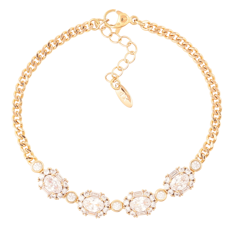Браслет Xuping Позолота 18K Кристальный блеск размер с доп.цеп.17-20см х 3мм фото №1 Браслет Xuping Позолота 18K Кристальный блеск размер с доп.цеп.17-20см х 3мм фото №1