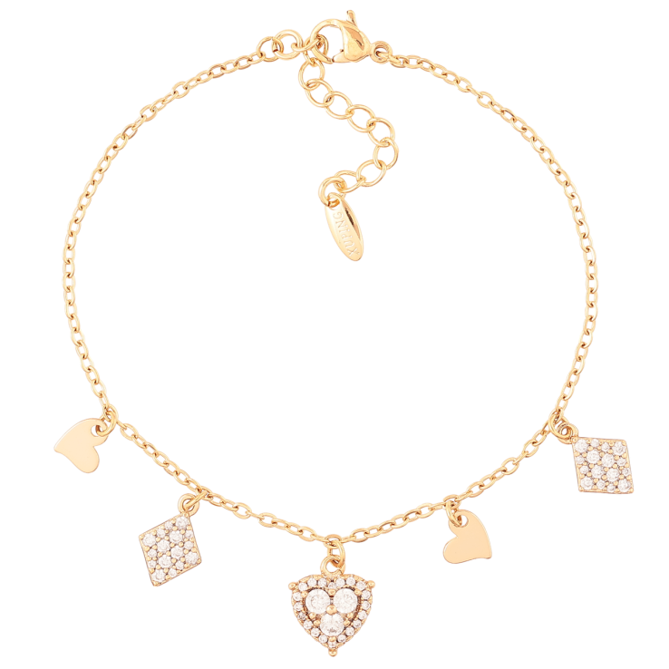 Браслет Xuping Позолота 18K Цепочка с подвесками размер с доп.цеп.17-20см х 1мм фото №8