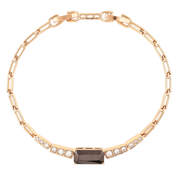 Браслет Xuping Позолота 18K Узор с цирконием и черным фианитом размер с доп. замком 17,19см х 2мм фото №16