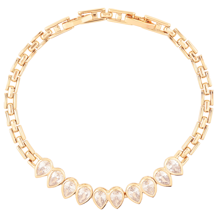 Браслет Xuping Позолота 18K Кристальные капельки размер с доп. замком 18,20см х 4мм фото №5