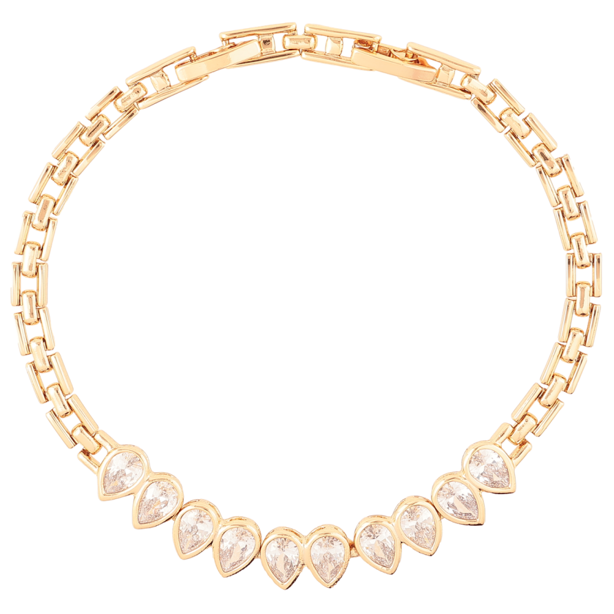 Браслет Xuping Позолота 18K Кристальные капельки размер с доп. замком 18,20см х 4мм фото №1 Браслет Xuping Позолота 18K Кристальные капельки размер с доп. замком 18,20см х 4мм фото №1