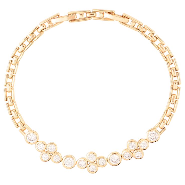 Браслет Xuping Позолота 18K Вставка из фианитов размер с доп. замком 18.5,20.5см х 4мм фото №5