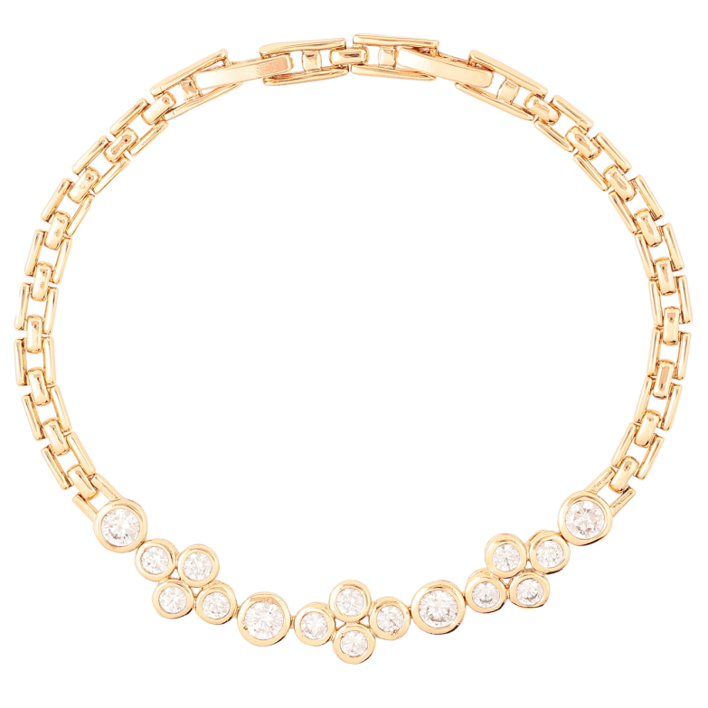 Браслет Xuping Позолота 18K Вставка из фианитов размер с доп. замком 18.5,20.5см х 4мм фото №6