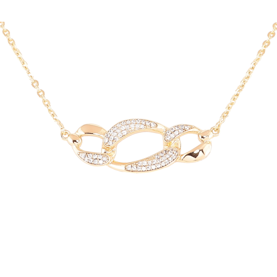 Подвеска на цепочке Xuping Позолота 18K Звенья цепочки с инкрустацией цирконием длина 45-50см х 1.5мм фото №1 Подвеска на цепочке Xuping Позолота 18K Звенья цепочки с инкрустацией цирконием длина 45-50см х 1.5мм фото №1