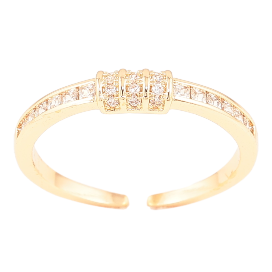 Кольцо Xuping Позолота 18K Узор цирконием фото №1 Кольцо Xuping Позолота 18K Узор цирконием фото №1