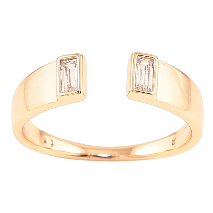 Кольцо Xuping Позолота 18K Узор с двумя кристаллами фото №2 Кольцо Xuping Позолота 18K Узор с двумя кристаллами фото №2