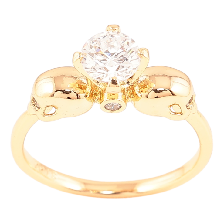 Каблучка Xuping Позолота 18K «Два черепи з фіанітом» фото №17 Каблучка Xuping Позолота 18K «Два черепи з фіанітом» фото №17