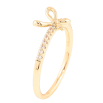 Каблучка Xuping Позолота 18K «Доріжка цирконію з бантом» фото №2 Каблучка Xuping Позолота 18K «Доріжка цирконію з бантом» фото №2