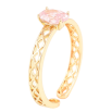 Кольцо Xuping Позолота 18K Резная шинка с розовым фианитом фото №2 Кольцо Xuping Позолота 18K Резная шинка с розовым фианитом фото №2