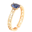 Каблучка Xuping Позолота 18K «Різьблена шинка з синім фіанітом» фото №2 Каблучка Xuping Позолота 18K «Різьблена шинка з синім фіанітом» фото №2