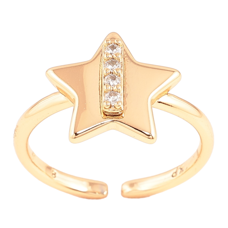 Каблучка Xuping Позолота 18K «Зірка з доріжкою цирконію» фото №24 Каблучка Xuping Позолота 18K «Зірка з доріжкою цирконію» фото №24