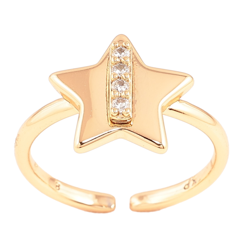 Каблучка Xuping Позолота 18K «Зірка з доріжкою цирконію» фото №10 Каблучка Xuping Позолота 18K «Зірка з доріжкою цирконію» фото №10