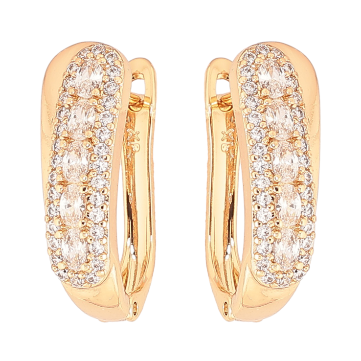 Серьги Xuping Позолота 18K английский замок Инкрустация цирконием фото №15 Серьги Xuping Позолота 18K английский замок Инкрустация цирконием фото №15