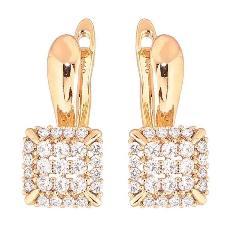 Серьги Xuping Позолота 18K английский замок Инкрустация цирконием фото №20 Серьги Xuping Позолота 18K английский замок Инкрустация цирконием фото №20