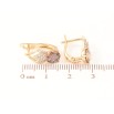 Серьги Xuping Позолота 18K английский замок Ромбовый узор с цирконием и хамелеоновыми фианитами фото №2 Серьги Xuping Позолота 18K английский замок Ромбовый узор с цирконием и хамелеоновыми фианитами фото №2