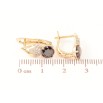 Серьги Xuping Позолота 18K английский замок Ромбовый узор с цирконием и черными фианитами фото №2 Серьги Xuping Позолота 18K английский замок Ромбовый узор с цирконием и черными фианитами фото №2