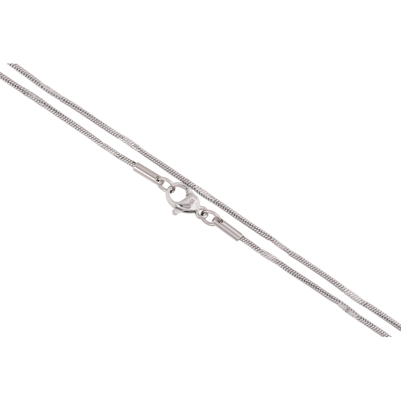 Ланцюжок Xuping ТТМ Stainless Steel колір Родій «Плетіння Ювелірний шнур з прокаткою» довжина 50см х 1мм фото №14