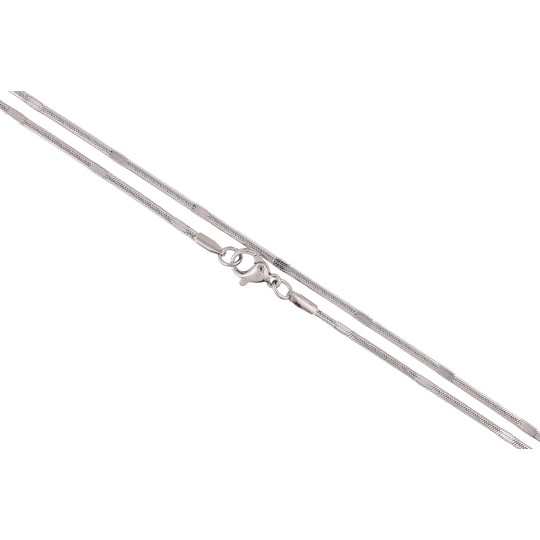 Ланцюжок Xuping ТТМ Stainless Steel колір Родій «Плетіння Снейк з прокаткою» довжина 50см х 2мм фото №17 Ланцюжок Xuping ТТМ Stainless Steel колір Родій «Плетіння Снейк з прокаткою» довжина 50см х 2мм фото №17
