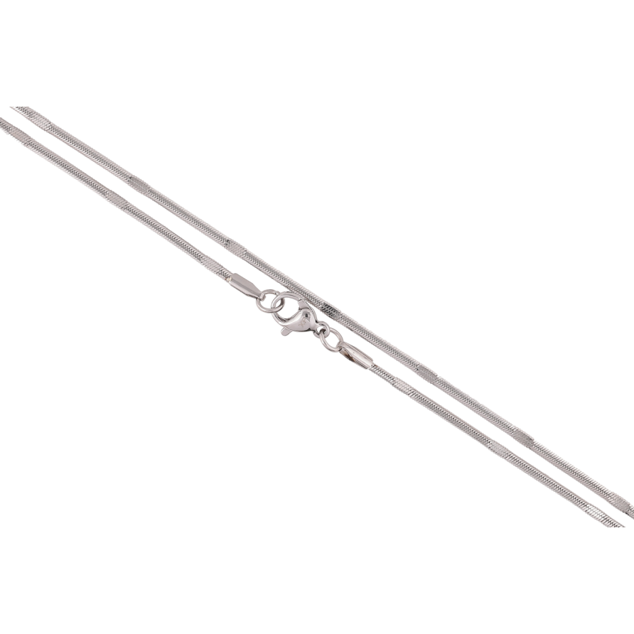 Цепочка Xuping ТТМ Stainless Steel цвет Родий Плетение Снейк с прокаткой длина 50см х 2мм фото №1 Цепочка Xuping ТТМ Stainless Steel цвет Родий Плетение Снейк с прокаткой длина 50см х 2мм фото №1