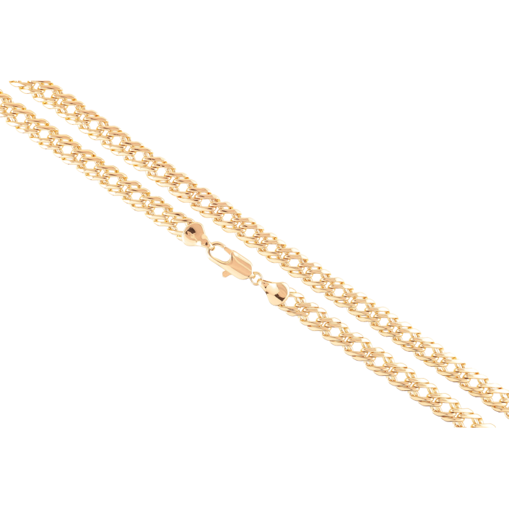 Цепочка Xuping Позолота 18K Плетение Двойной Ромб длинна 50см х 7мм фото №13