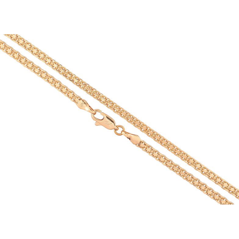 Цепочка Xuping Позолота 18K Плетение Итальянский Бисмарк длинна 45см х 3мм фото №2