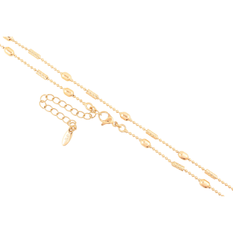 Ланцюжок Xuping Позолота 18K «Плетіння Перлина з намистинами» довжина 45-50см х 1мм фото №2 Ланцюжок Xuping Позолота 18K «Плетіння Перлина з намистинами» довжина 45-50см х 1мм фото №2