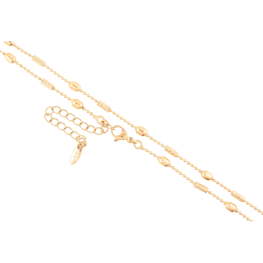 Ланцюжок Xuping Позолота 18K «Плетіння Перлина з намистинами» довжина 45-50см х 1мм фото №1 Ланцюжок Xuping Позолота 18K «Плетіння Перлина з намистинами» довжина 45-50см х 1мм фото №1