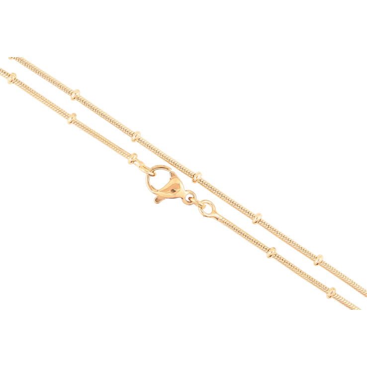 Ланцюжок Xuping Позолота 18K «Плетіння Ювелірний шнур з намистинами» довжина 45см х 1мм фото №14 Ланцюжок Xuping Позолота 18K «Плетіння Ювелірний шнур з намистинами» довжина 45см х 1мм фото №14