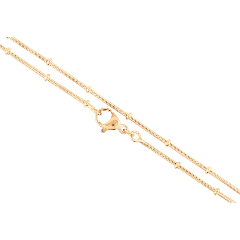 Ланцюжок Xuping Позолота 18K «Плетіння Ювелірний шнур з намистинами» довжина 45см х 1мм фото №16 Ланцюжок Xuping Позолота 18K «Плетіння Ювелірний шнур з намистинами» довжина 45см х 1мм фото №16