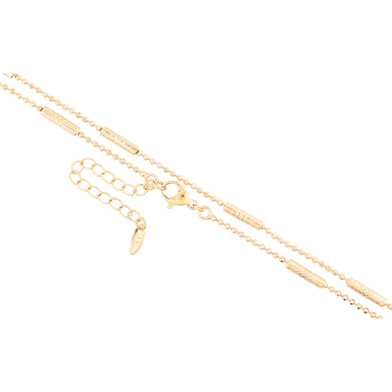 Цепочка Xuping Позолота 18K Плетение Перлина с цилиндрами длинна 45-50см х 1.5мм фото №11