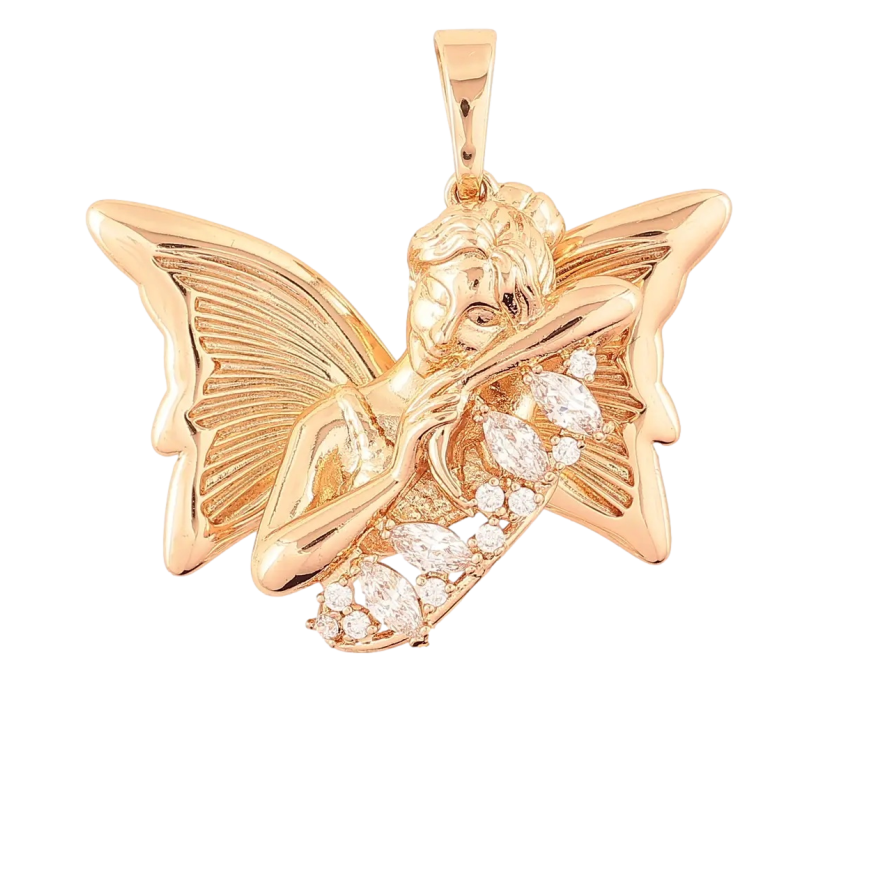 Кулон Xuping Позолота 18K «Фея» для ланцюжка до 7мм фото №1 Кулон Xuping Позолота 18K «Фея» для ланцюжка до 7мм фото №1