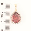 Кулон Xuping Позолота 18K Каплевидный красный фианит в обрамлении циркония для цепочки до 5мм фото №2 Кулон Xuping Позолота 18K Каплевидный красный фианит в обрамлении циркония для цепочки до 5мм фото №2