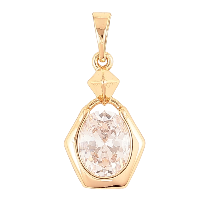 Кулон Xuping Позолота 18K «Фіаніт у фігурній оправі» для ланцюжка до 5мм фото №13 Кулон Xuping Позолота 18K «Фіаніт у фігурній оправі» для ланцюжка до 5мм фото №13