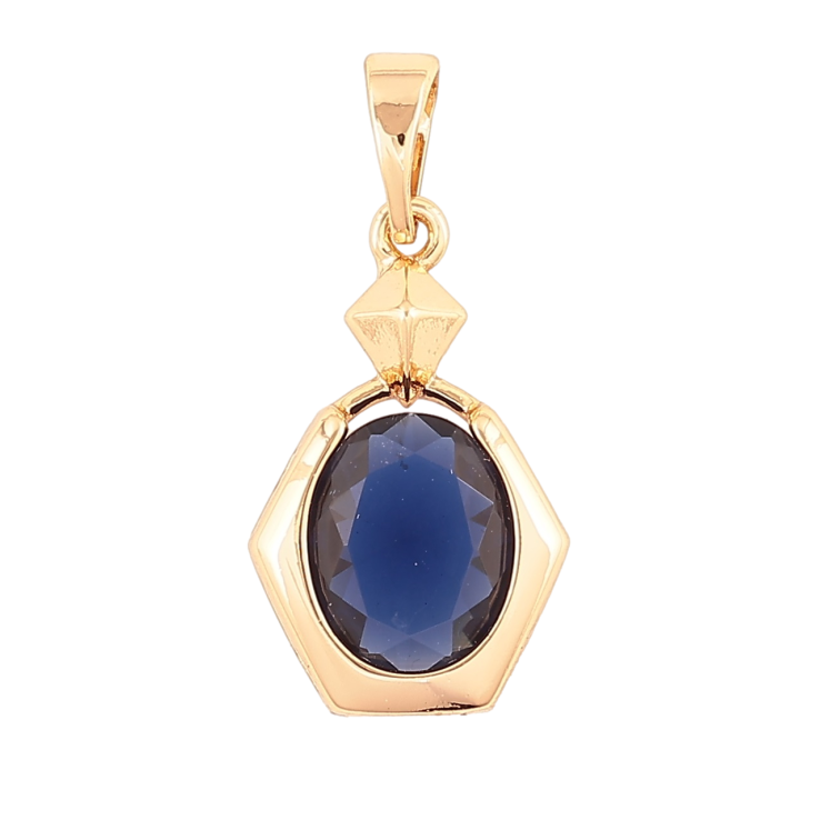 Кулон Xuping Позолота 18K «Синій фіаніт у фігурній оправі» для ланцюжка до 5мм фото №22 Кулон Xuping Позолота 18K «Синій фіаніт у фігурній оправі» для ланцюжка до 5мм фото №22