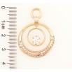 Кулон Xuping Позолота 18K «Колечка з цирконієм» для ланцюжка до 4мм фото №2 Кулон Xuping Позолота 18K «Колечка з цирконієм» для ланцюжка до 4мм фото №2