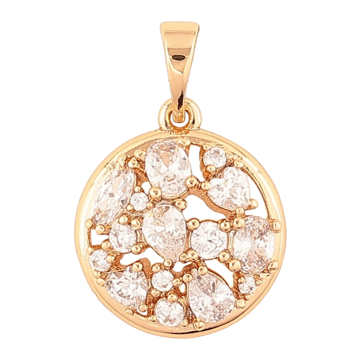 Кулон Xuping Позолота 18K «Розсип цирконію» для ланцюжка до 5мм фото №15 Кулон Xuping Позолота 18K «Розсип цирконію» для ланцюжка до 5мм фото №15