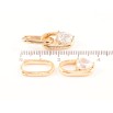 Серьги Xuping Позолота 18K подвески на колечках Кристальные сердечки 2 в 1 фото №2