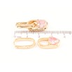 Серьги Xuping Позолота 18K подвески на колечках Розовые кристальные сердечки 2 в 1 фото №3 Серьги Xuping Позолота 18K подвески на колечках Розовые кристальные сердечки 2 в 1 фото №3