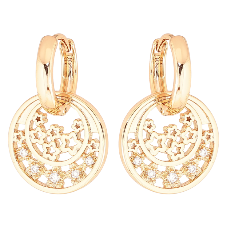 Серьги Xuping Позолота 18K подвески на колечках Кольца с цветочным узором 2 в 1 фото №25 Серьги Xuping Позолота 18K подвески на колечках Кольца с цветочным узором 2 в 1 фото №25