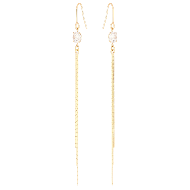 Серьги Xuping Позолота 18K французский замок Подвески с фианитами и цепочками фото №21 Серьги Xuping Позолота 18K французский замок Подвески с фианитами и цепочками фото №21