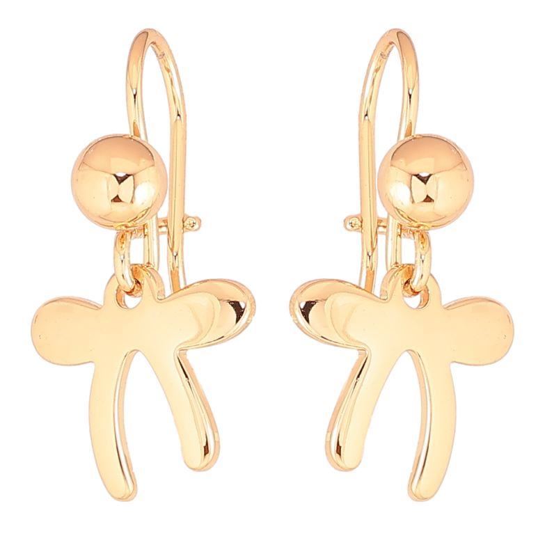 Сережки Xuping Позолота 18K французький замок «Кульки з бантами» фото №1 Сережки Xuping Позолота 18K французький замок «Кульки з бантами» фото №1