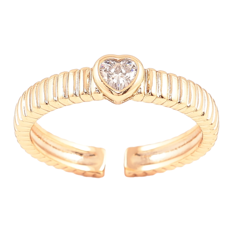 Каблучка Xuping Позолота 18K «Кришталеве сердечко» фото №24 Каблучка Xuping Позолота 18K «Кришталеве сердечко» фото №24