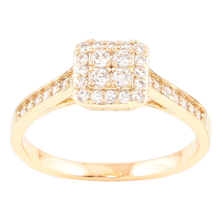 Каблучка Xuping Позолота 18K «Інкрустація цирконієм» фото №1 Каблучка Xuping Позолота 18K «Інкрустація цирконієм» фото №1