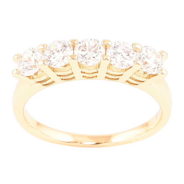 Каблучка Xuping Позолота 18K «Доріжка фіанітів» фото №22 Каблучка Xuping Позолота 18K «Доріжка фіанітів» фото №22