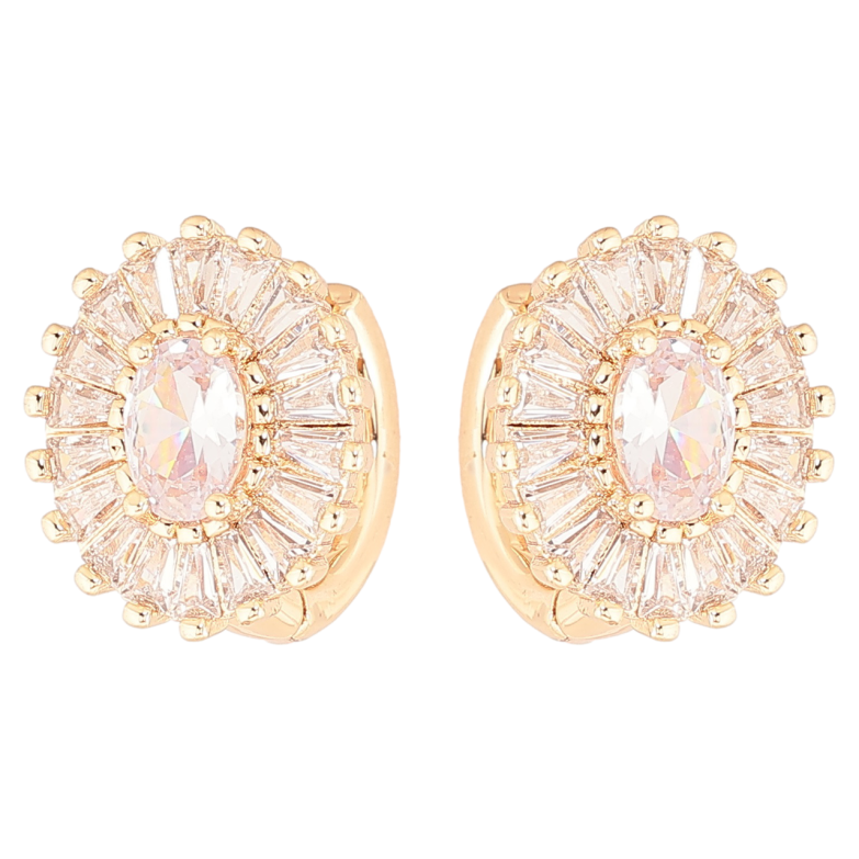 Сережки Xuping M&L Колір 18K колечка «Овали з інкрустацією фіанітами» фото №4 Сережки Xuping M&L Колір 18K колечка «Овали з інкрустацією фіанітами» фото №4