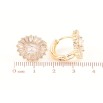Сережки Xuping M&L Колір 18K колечка «Овали з інкрустацією фіанітами» фото №2 Сережки Xuping M&L Колір 18K колечка «Овали з інкрустацією фіанітами» фото №2
