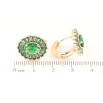 Серьги Xuping M&L Цвет 18K колечки Овалы с инкрустацией зелеными фианитами фото №2 Серьги Xuping M&L Цвет 18K колечки Овалы с инкрустацией зелеными фианитами фото №2