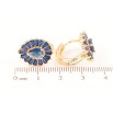 Серьги Xuping M&L Цвет 18K колечки Капельки с инкрустацией синими фианитами фото №2 Серьги Xuping M&L Цвет 18K колечки Капельки с инкрустацией синими фианитами фото №2