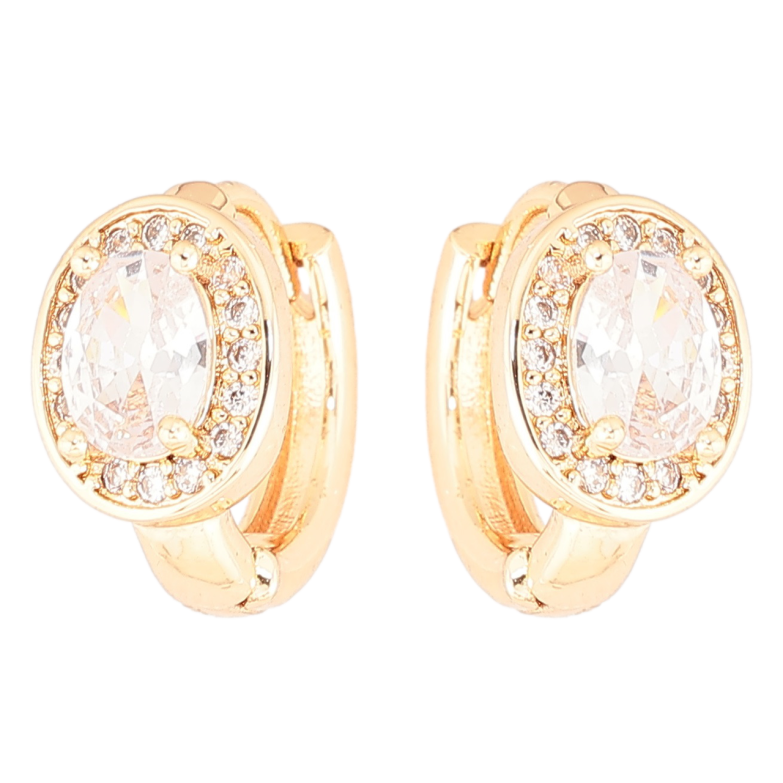 Сережки Xuping M&L Колір 18K колечка «Фіаніти в обрамленні цирконію» фото №11 Сережки Xuping M&L Колір 18K колечка «Фіаніти в обрамленні цирконію» фото №11